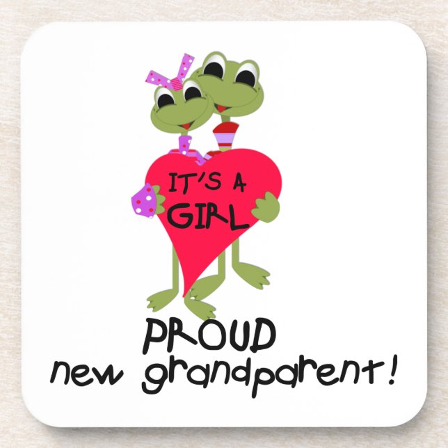 Frog Proud Grandmatt Girl Gifts Getränkeuntersetzer (Vorderseite)