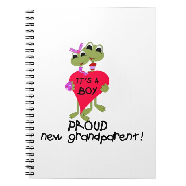 Frog Proud Großeltern von Boy Gifts Notizblock (Vorderseite)