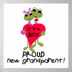 Frog Proud Großeltern von Boy Gifts Poster