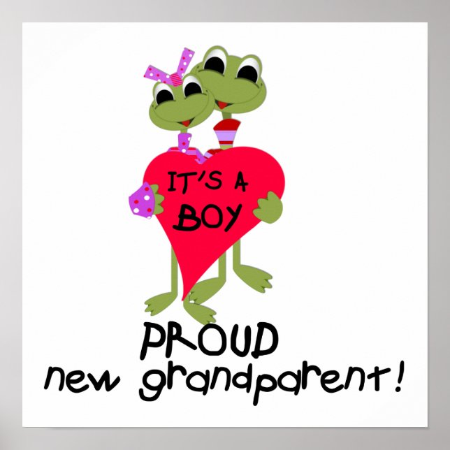 Frog Proud Großeltern von Boy Gifts Poster (Vorne)