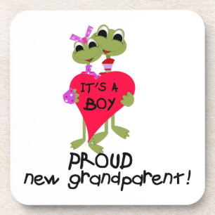 Frog Proud Großeltern von Boy Gifts Untersetzer