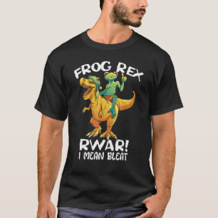 Frog Riding T rex Dinosaur Rawr I Gemein Bleat Boy T-Shirt