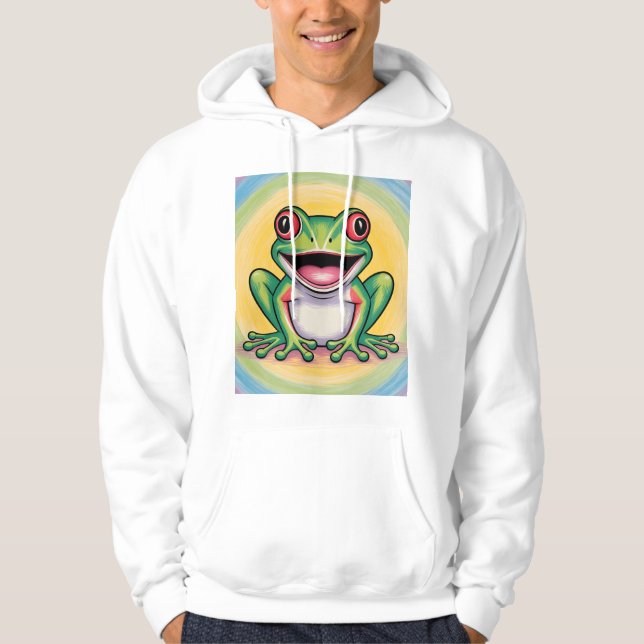 Frog’s Gentle Smile Hoodie (Vorderseite)