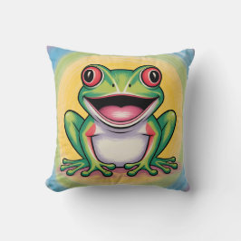 Frog’s Gentle Smile Kissen
