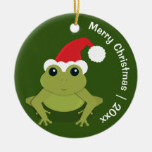 Frog Santa Merry Christmas