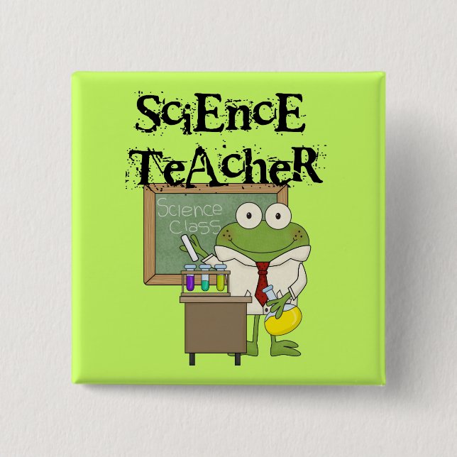 Frog Science Teacher Button (Vorderseite)