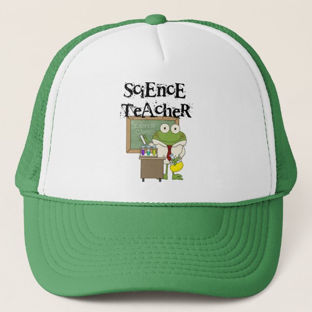 Frog Science Teacher Truckerkappe (Vorderseite)