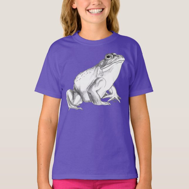 Frog Shirt Bullfrog Art T - Shirt Kid's Frog Shirt (Vorderseite)