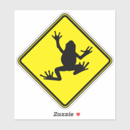 Frog Silhouette Art Frog Image Warnung Grafik Aufkleber