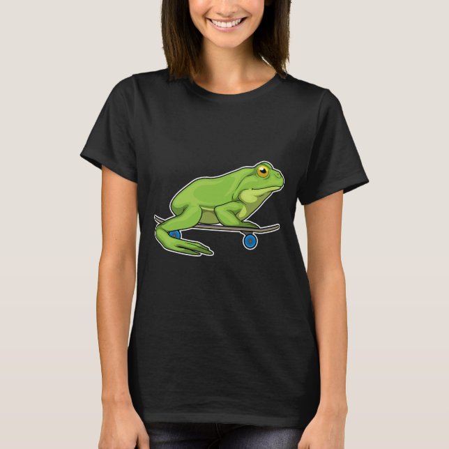 Frog Skater Skateboard Sports T-Shirt (Vorderseite)