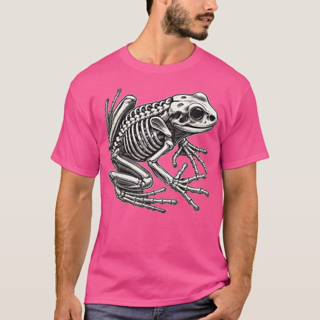 Frog Skeleton Halloween T-Shirt (Vorderseite)