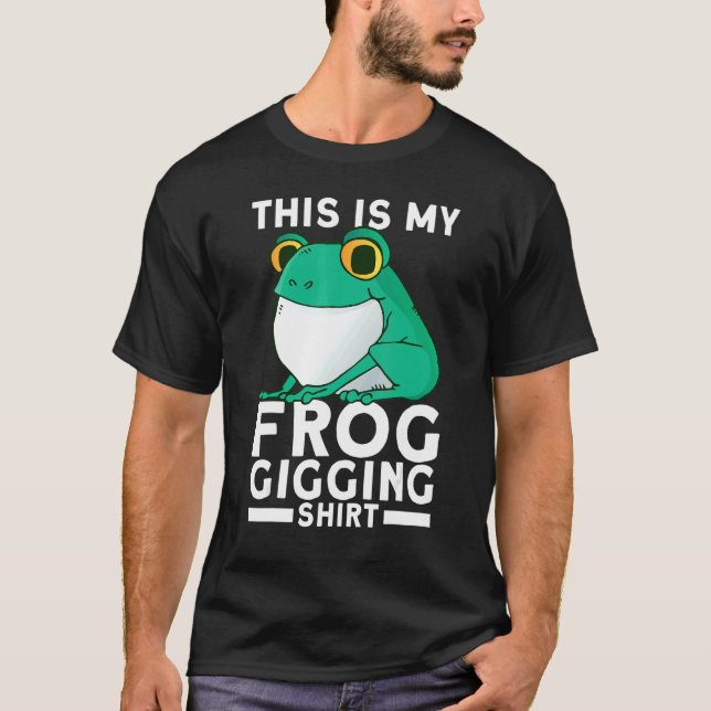 Frog Slayer Bullfrog Hunting Gigging Frogging T-Shirt (Vorderseite)