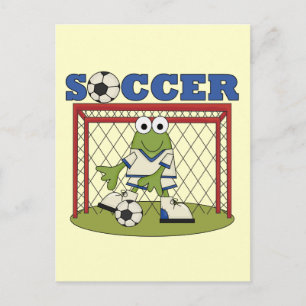 Frog Soccer Goalie Tshirts und Geschenke Postkarte