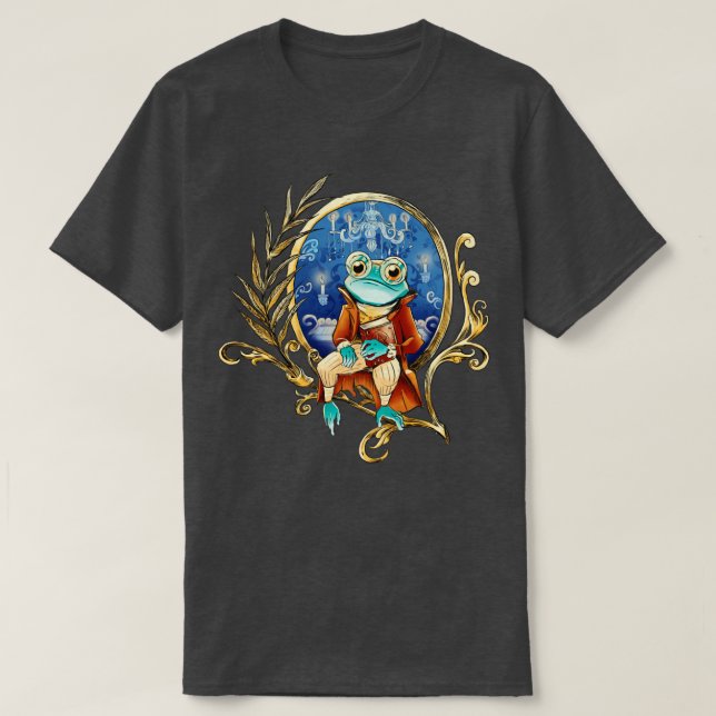 Frog Steam Punk Edwardian Dark Alchemy Fairy Tale T-Shirt (Design vorne)