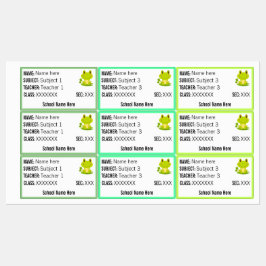 Frog Theme Teacher Name Thema Zurück zur Schule Etiketten