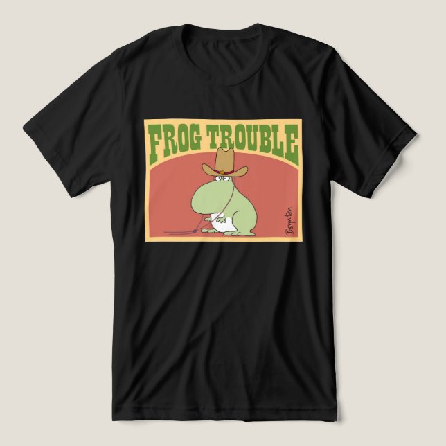 FROG TROUBLE von Sandra Boynton Offiziell Apparel Tri-Blend Shirt (Design Vorderseite)
