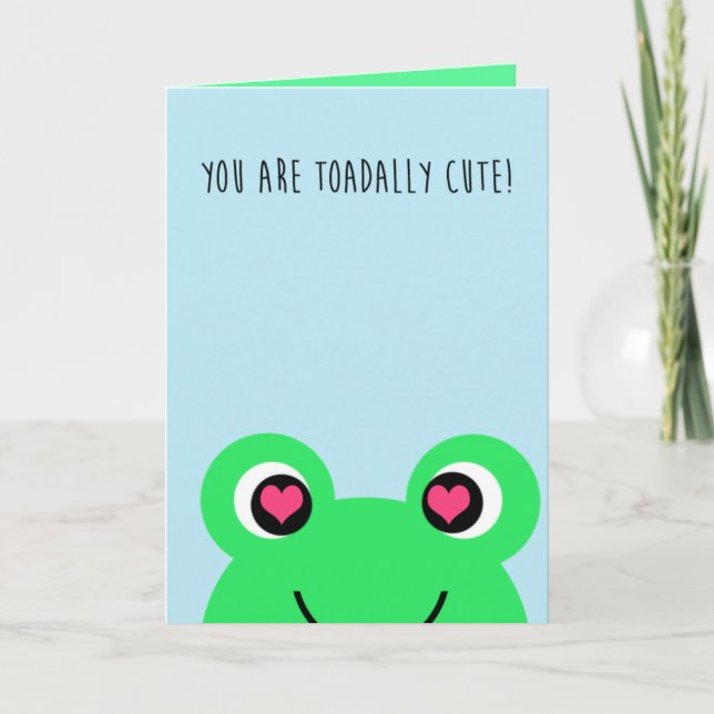 Frog Valentine's Day Card Feiertagskarte (Vorderseite)