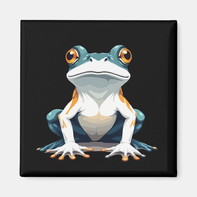Frog Vector Art mit lebhaften Farben Magnet (Vorne)
