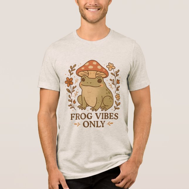 Frog Vibes Only Tri-Blend Shirt (Vorderseite)