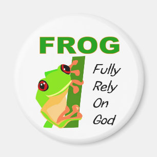 FROG, Voll auf Gott angewiesen Magnet