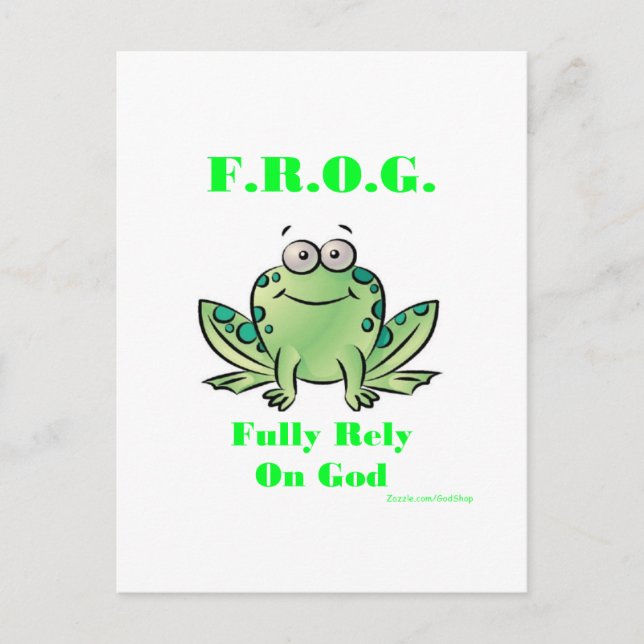 FROG (Voll auf Gott angewiesen) Postkarte (Vorderseite)