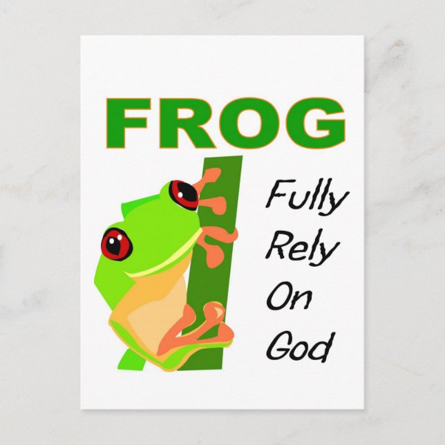 FROG, Voll auf Gott angewiesen Postkarte (Vorderseite)