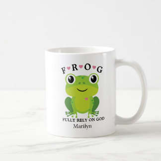 Frog Voll auf gottrosafarbene Herzen Kaffeemaschin Kaffeetasse