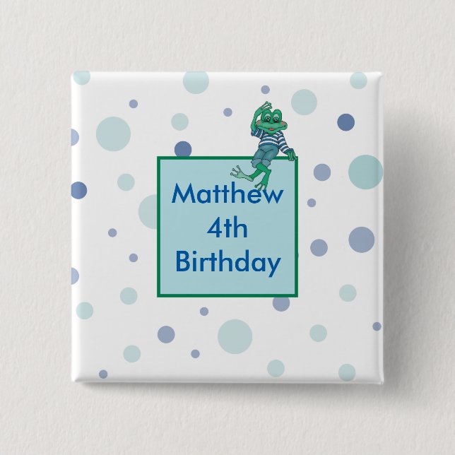 Frog Wearing Jeans Button (Vorderseite)