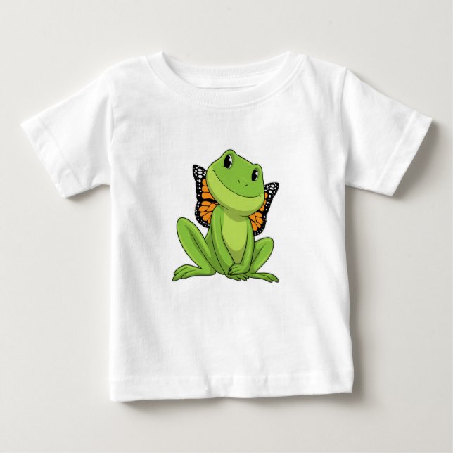 Frog with Butterfly Baby T-shirt (Vorderseite)