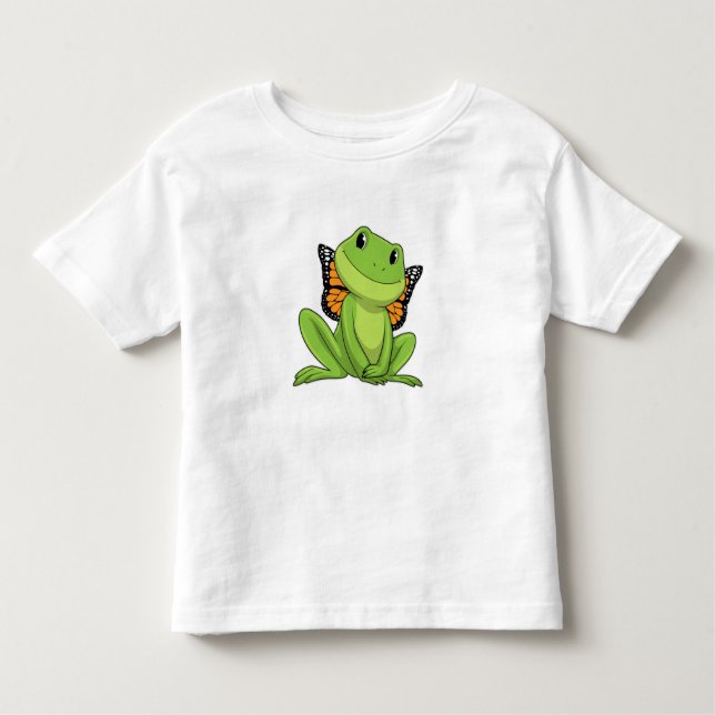 Frog with Butterfly Kleinkind T-shirt (Vorderseite)