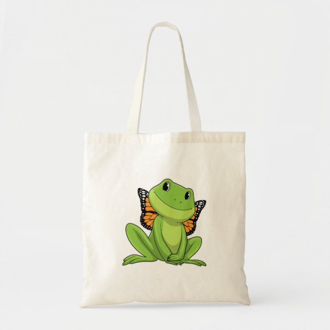 Frog with Butterfly Tragetasche (Vorne)