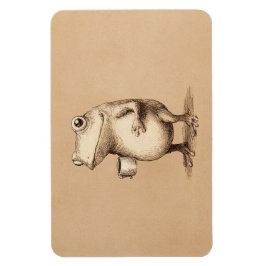 Frog with Coffee – Whimsical Vintage Animal Magnet