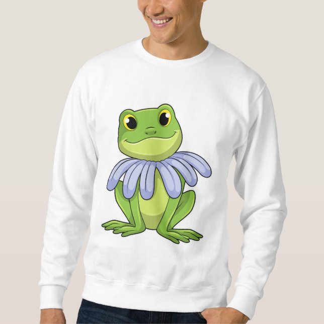 Frog with Daisy Sweatshirt (Vorderseite)