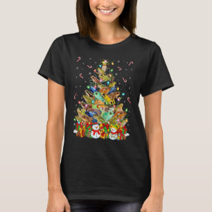 Frog Xmas Lighting Santa Frog Weihnachtsbaum T-Shirt