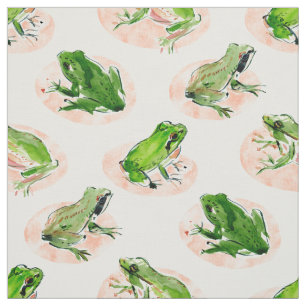 FROGFLOTTENFLOTTEN Niedliche Aquarellfrösche Stoff