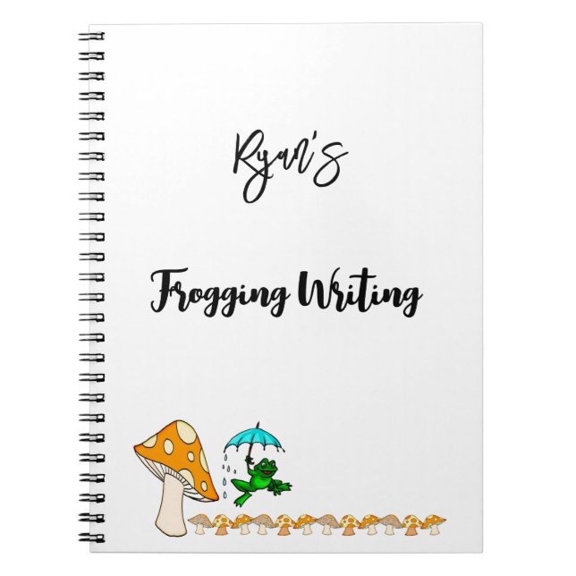 Froggen Schreibpilz Notizbuch Notizblock (Vorderseite)