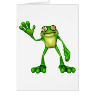 Froggie der Niedlichen Cartoon-Wellenfrosch