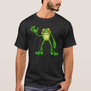 Froggie der Niedlichen Cartoon-Wellenfrosch T-Shirt