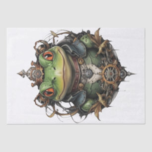 Froggie Frog Steampunk, Dekoupage Tissue Paper Seidenpapier