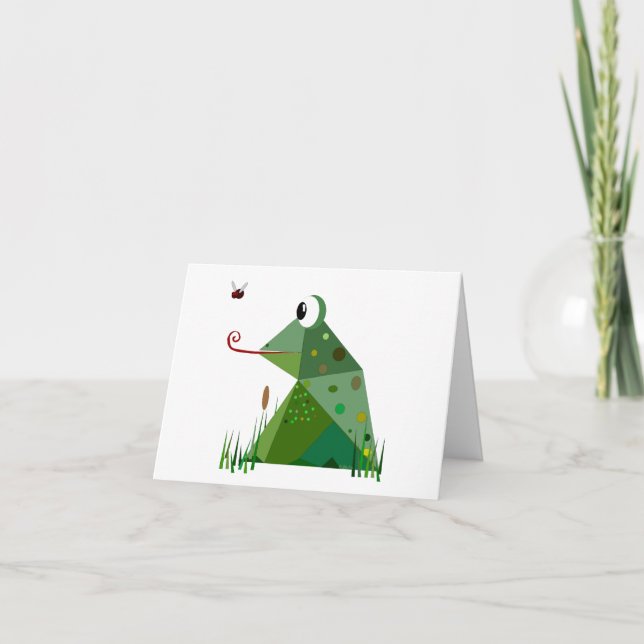 Froggie-Grußkarte Feiertagskarte (Vorderseite)