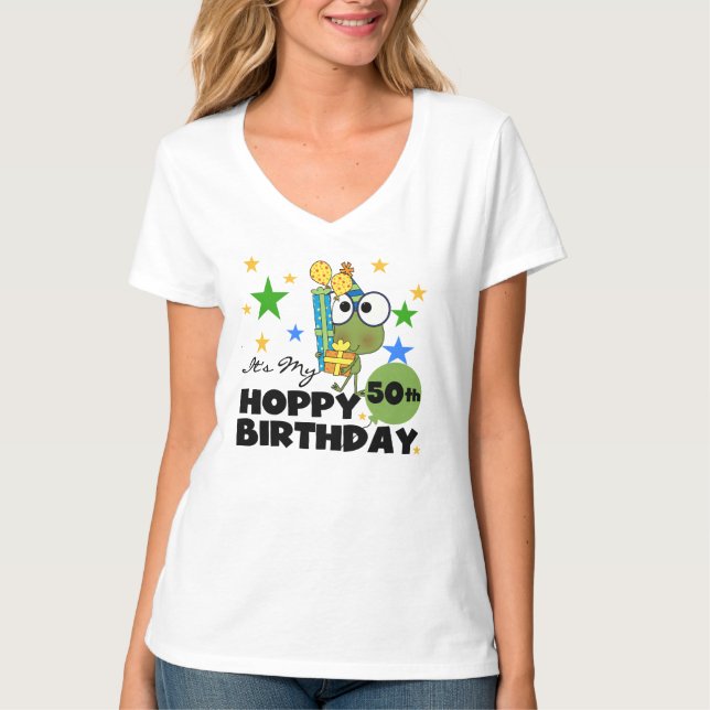 Froggie hopfenreicher 50. Geburtstag T-Shirt (Vorderseite)