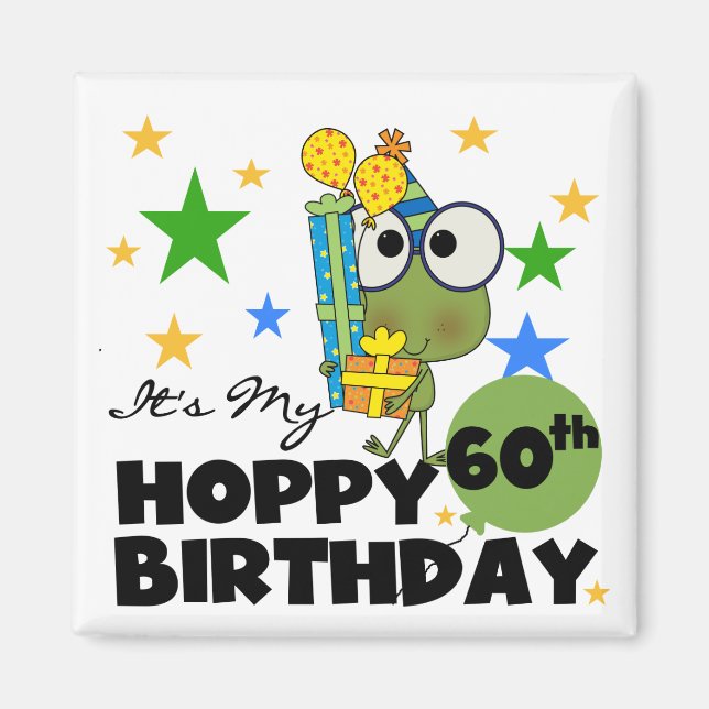 Froggie Hoppy 60. Geburtstag Magnet (Vorne)