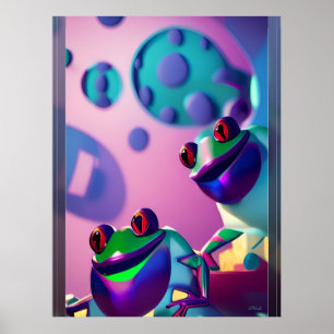 Froggled Ken Gage Fantasy Frog Poster