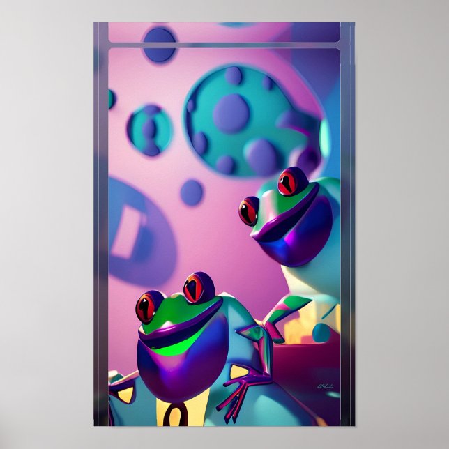 Froggled Ken Gage Fantasy Frog Poster (Vorne)