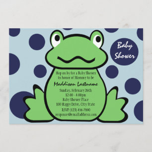 Froggy Baby Shower Einladung