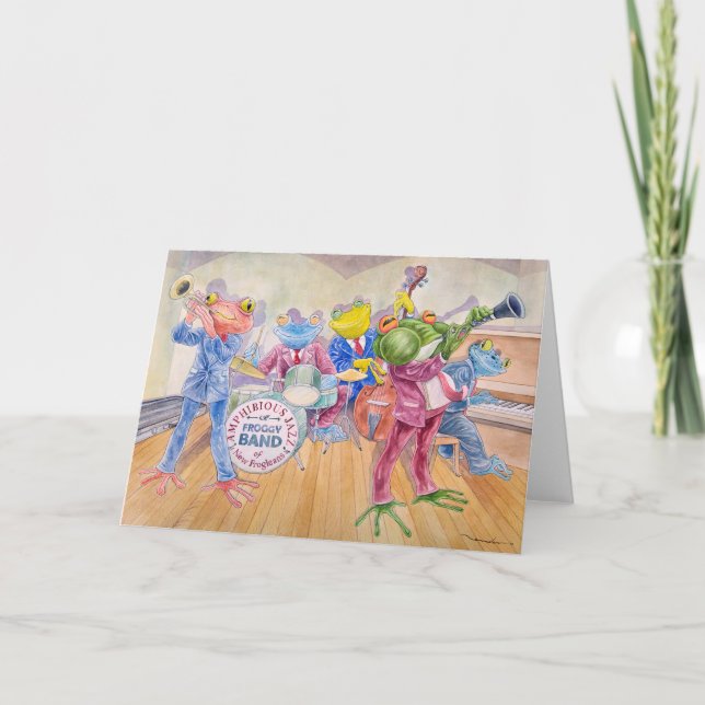 „Froggy Band“ Greeting Card Karte (Vorderseite)