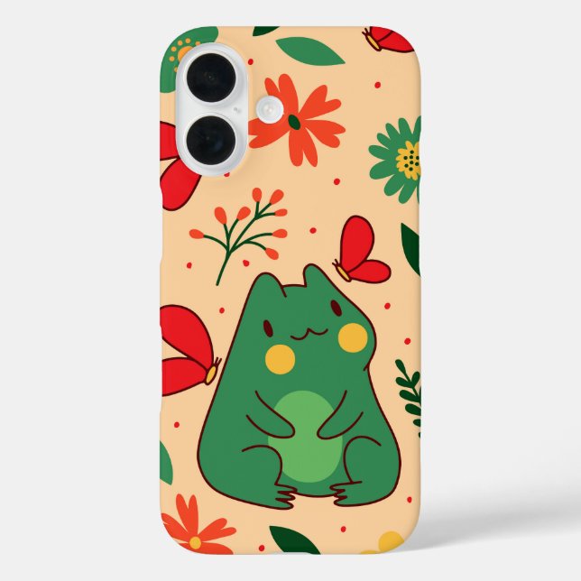 Froggy Bloom Springtime Vibes Case-Mate iPhone Hülle (Rückseite)