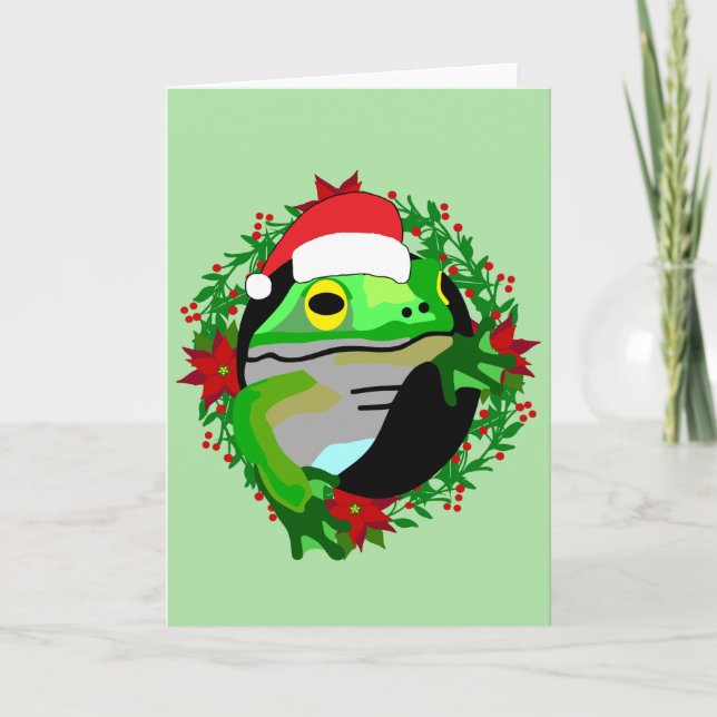 Froggy Christmas Karte (Vorderseite)