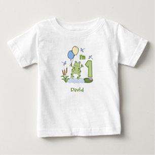 Froggy First Birthday Baby Bodysuit T-shirt
