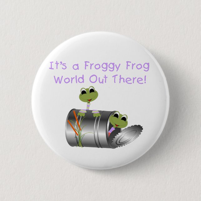 FROGGY-FROSCH-WELTknopf Button (Vorderseite)